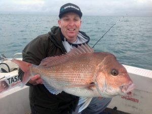 Ben Young with a nice snapper taken off Clifton Springs (Picture: Victorian Inland Charters).