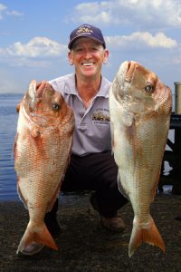 Murray Scott with a sample of his snapper catch.