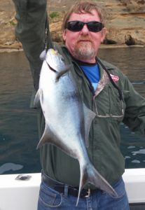 Lockie Wombell with a sweep; a regular by-catch while fishing for whiting under the cliffs of Cape Grant.