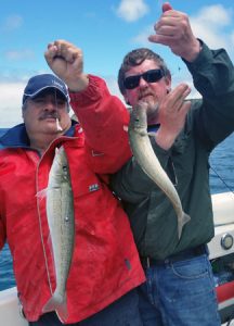 George Geriege and Lockie Wombell with a “double” off Portland over the weekend.