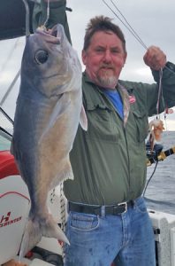 Lockie Wombell with a blue eye trevalla taken off Portland (Picture: Bob McPherson).