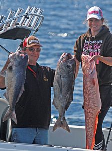 Dean and Keryn Millard with a sample of their offshore catch (Picture: Bob McPherson).