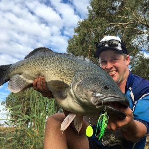 Sam Donaldson with his 102 cm Murray Cod (Picture: Sam Donaldson).