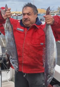 George Gereige with a sample of the gemfish that he and Bob McPherson caught offshore from Portland at the weekend (Picture: Bob McPherson).