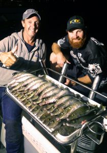 Matt Wright and Aaron Habgood with their whiting catch off St Leonards (Picture: Aaron McLoughlin).