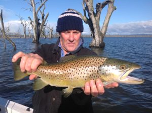 Rod Rees with his 2 kg fish from Lake Toolondo (Picture: Victorian Inland Charters).