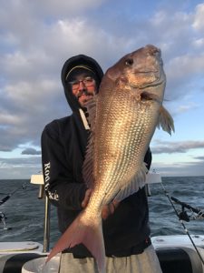 Danny Skene with a sample of the snapper he’s caught over the past few days. 