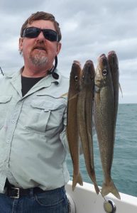 Lachie Wombell with a whiting sample from Portland (Picture: Bob McPherson).   