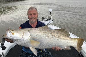 John Clements of the Lake Purrumbete Holiday Park with the 99 cm Barramundi he caught from the South Alligator River during last week’s Kakadu Clash.